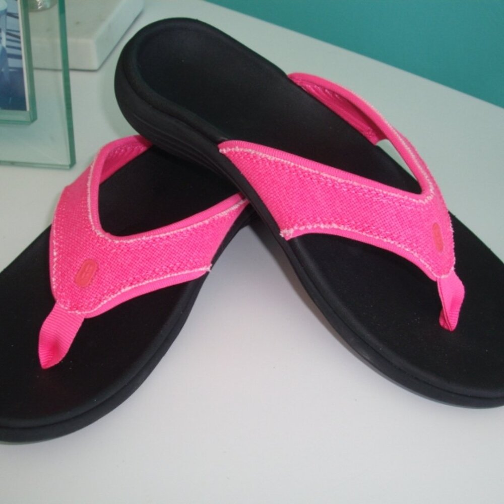 Revitalign Orthotic Neon Pink Thong Sandals - Kholo Melrose NEW 7 - Picture 3 of 4
